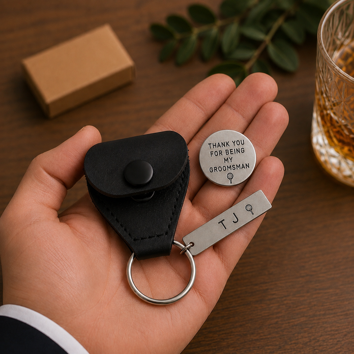Personalized Groomsmen Golf Gift, Custom Golf Ball Marker, Best Man Gift, Groomsman Gift for Golfer, Wedding Party Gift
