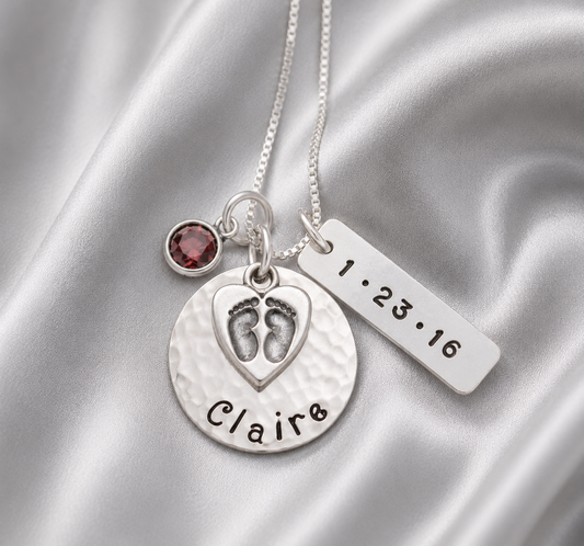 Baby Feet Necklace for New Moms