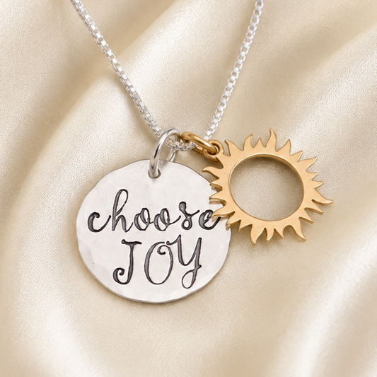Choose JOY Necklace in Gold and Silver