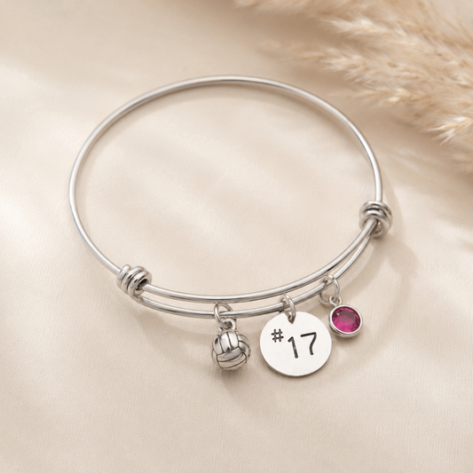 Volleyball Bangle Bracelet