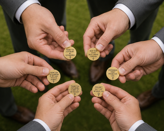 Personalized Groomsmen Golf Gift, Custom Golf Ball Marker, Best Man Gift, Groomsman Gift for Golfer, Wedding Party Gift