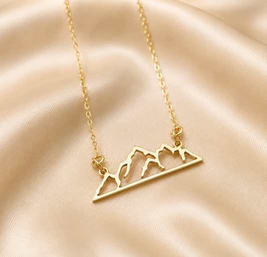 Mountain Necklace In Gold or Silver