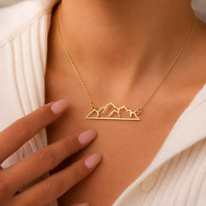 Mountain Necklace In Gold or Silver