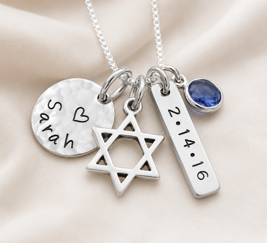 Bat Mitzvah Star of David Necklace