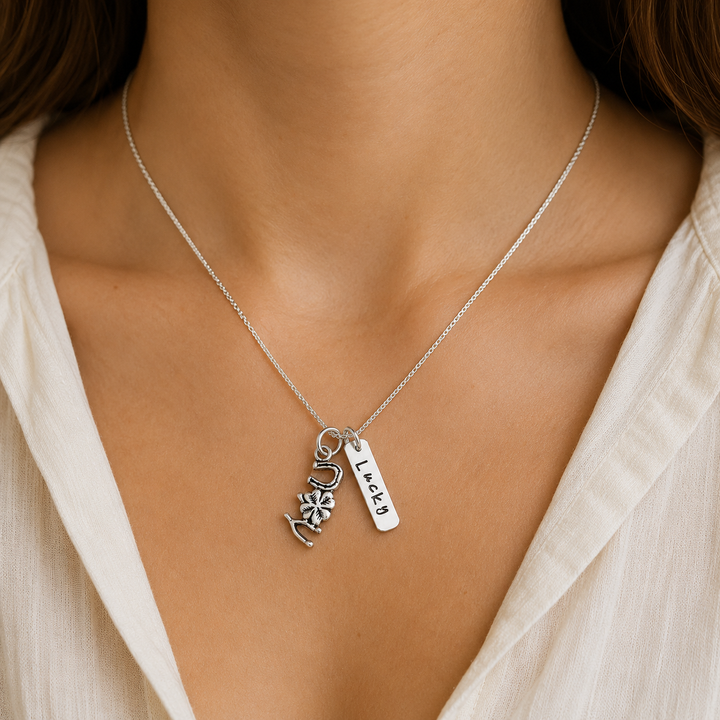 Lucky Charms Tag Necklace