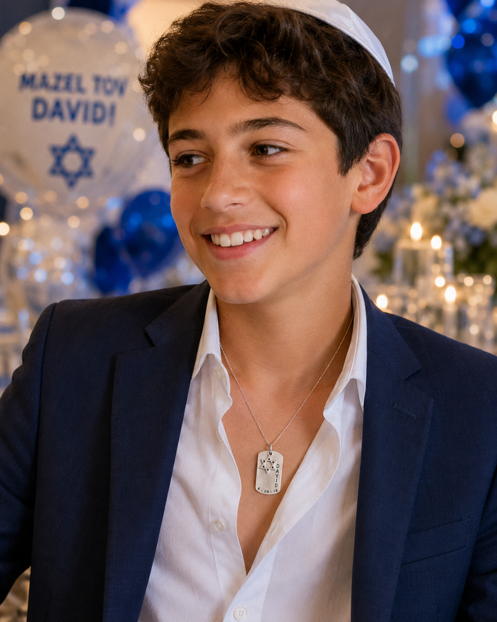 Bar Mitzvah Necklace Sterling Silver