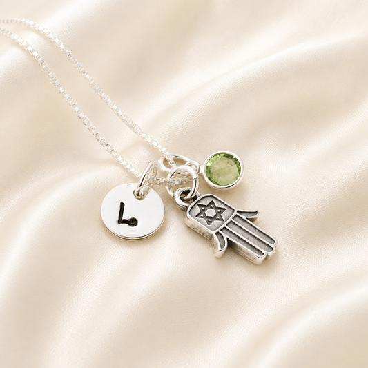 Hamsa Hand Charm Necklace for Bat Mitzvah