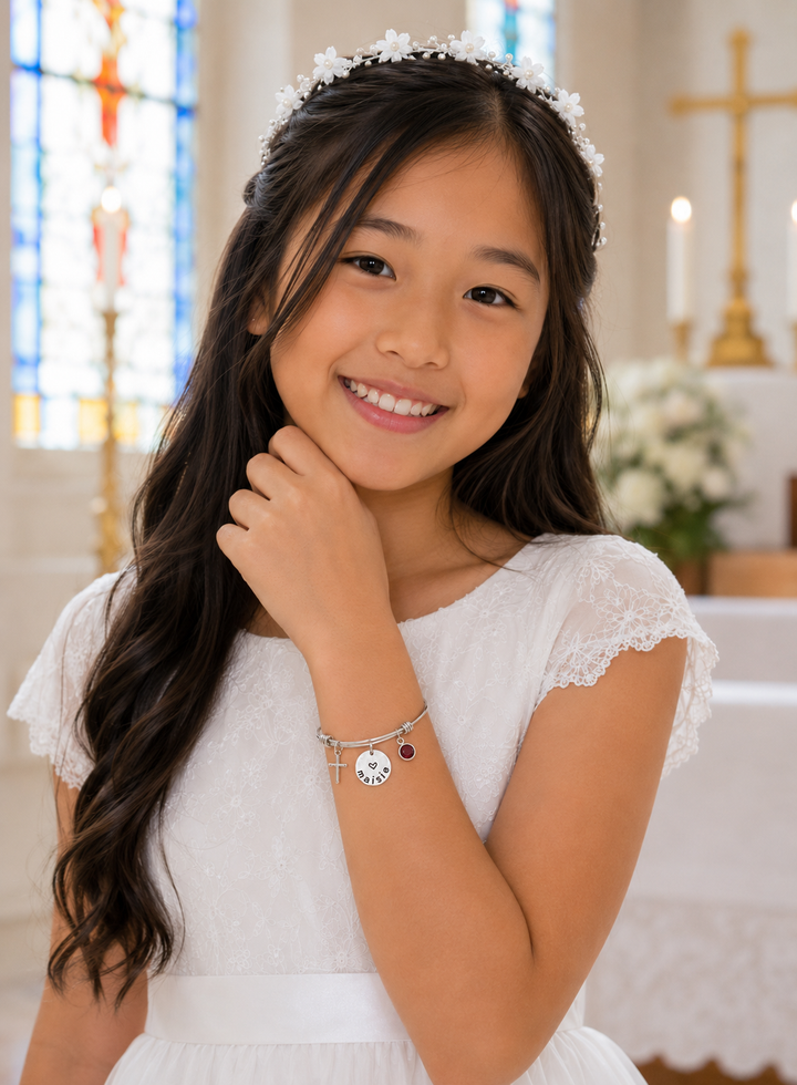 Silver Cross Bracelet Bangle
