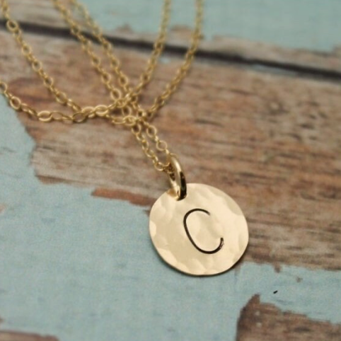 Gold Filled Initial Necklace