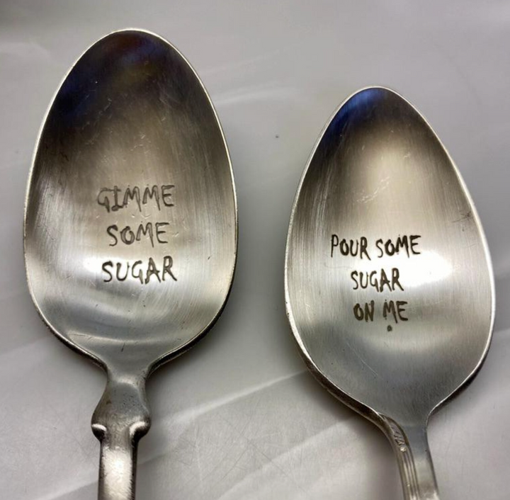 Personalized Funny Vintage Spoon: Engraved Coffee, Sugar, or Cereal Spoon