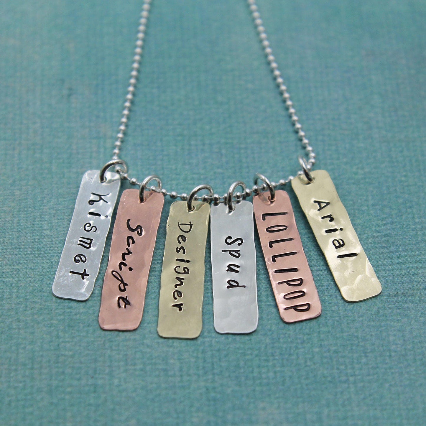 Sterling Silver Breathe Bar Necklace, Just Breathe Necklace, Personalized Bar Necklace, Silver Bar Necklace, Unique Hand Stamped Jewelry