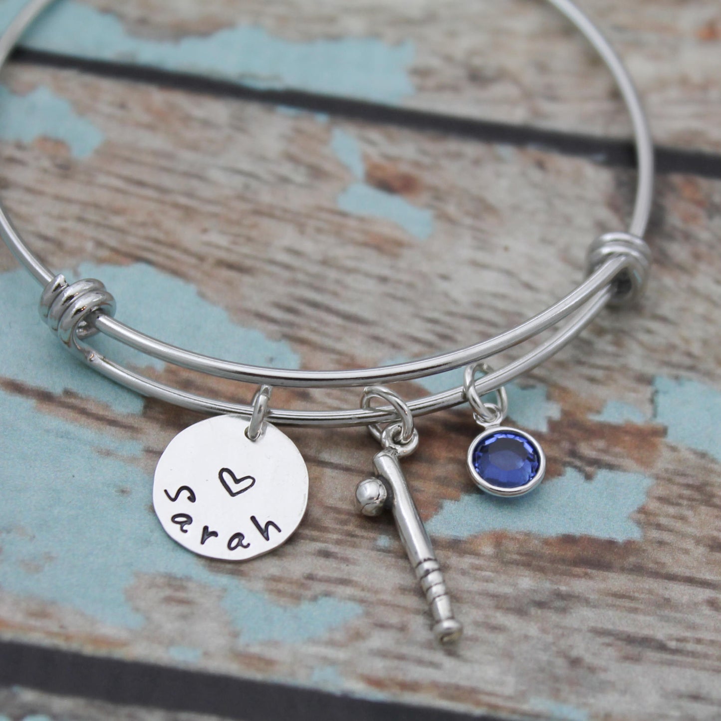 Personalized Softball Bangle, Softball Bracelet, Softball Team Jewelry, Softball Player Bangle, Senior Night Gift, Hand Stamped Jewelry