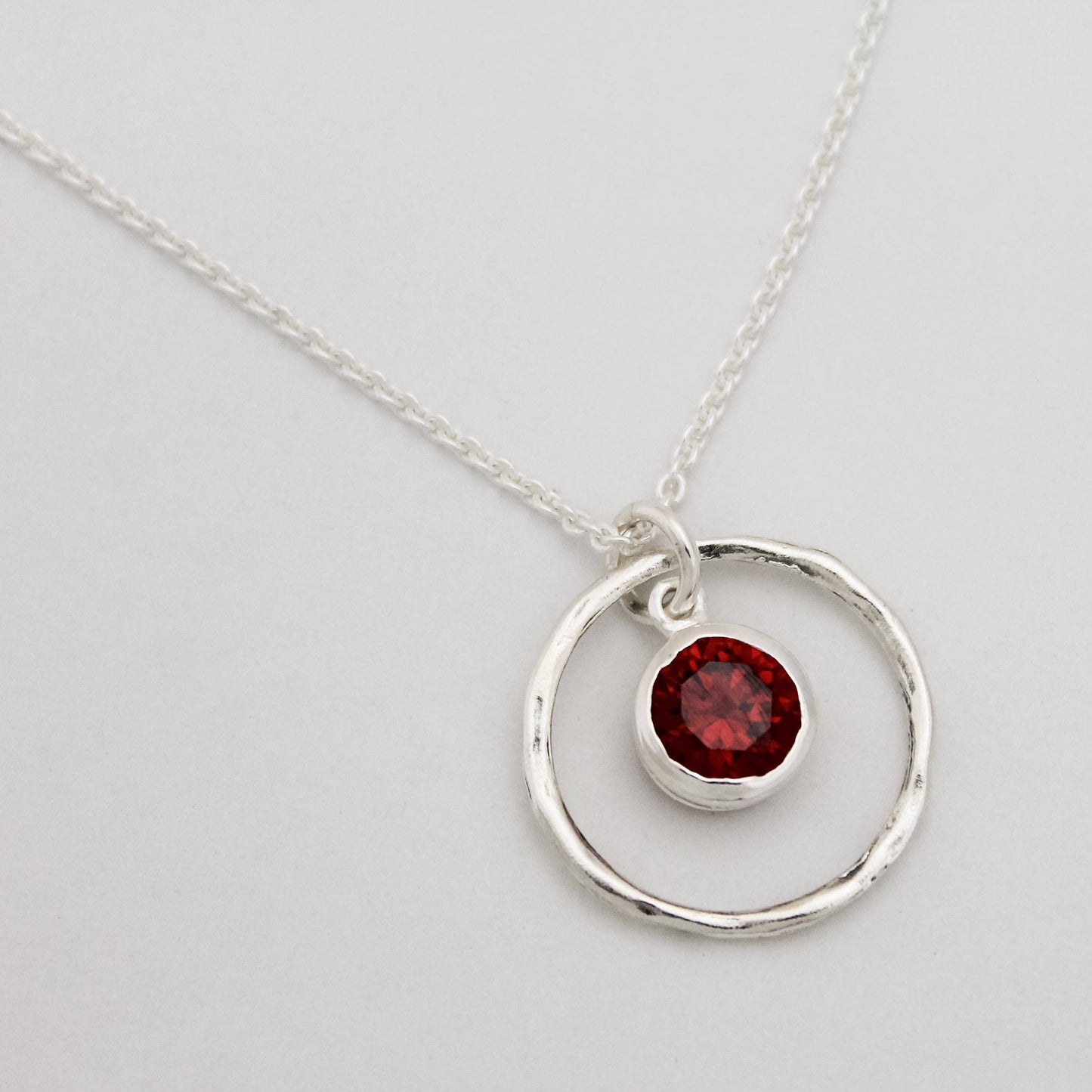 January Birthstone Necklace, Garnet Jewelry, January Birthday Gift, January Birthstone Jewelry, January Necklace, Sterling Silver Garnet