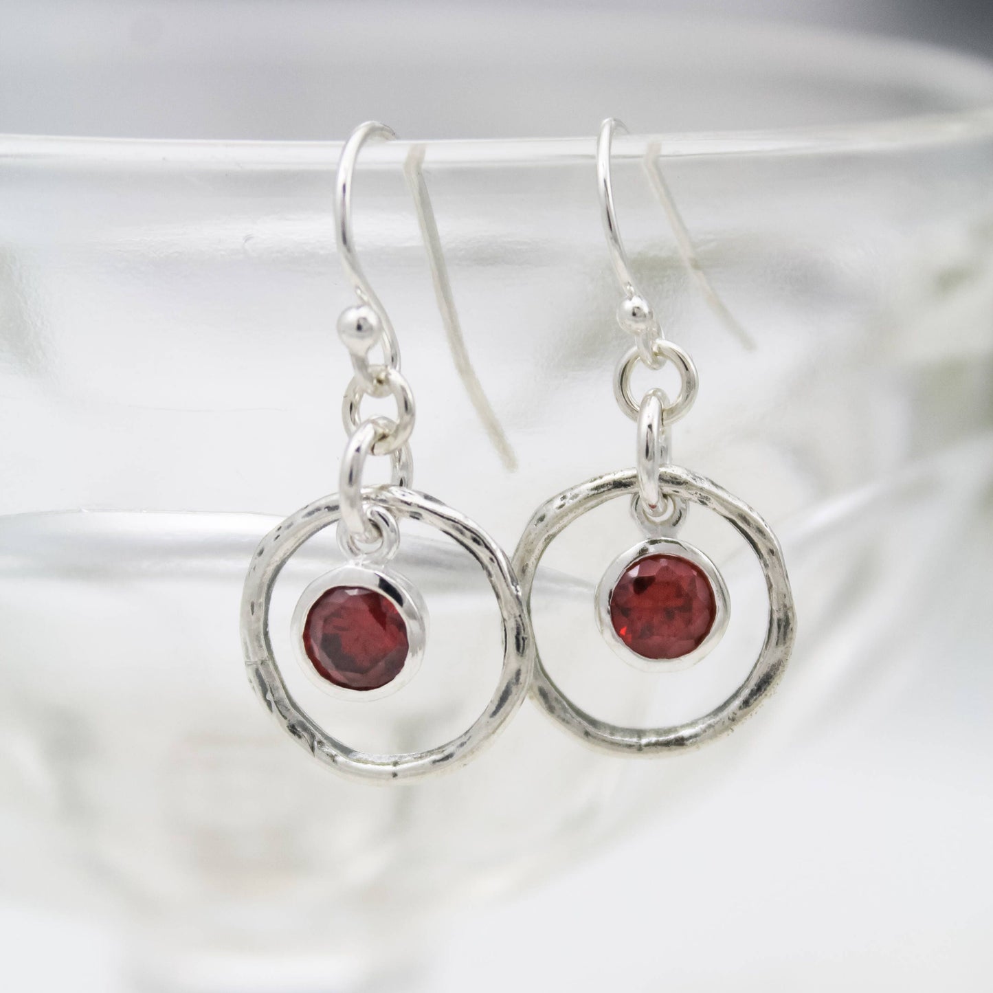 January Birthstone Earrings, Garnet Jewelry, January Birthday Gift, January Birthstone Jewelry, January Earrings, Sterling Silver Garnet