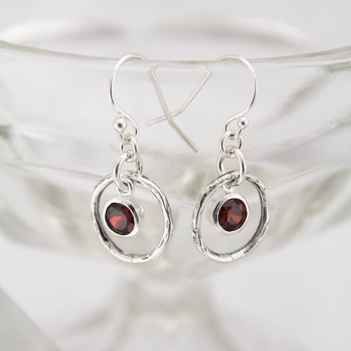 January Birthstone Earrings, Garnet Jewelry, January Birthday Gift, January Birthstone Jewelry, January Earrings, Sterling Silver Garnet