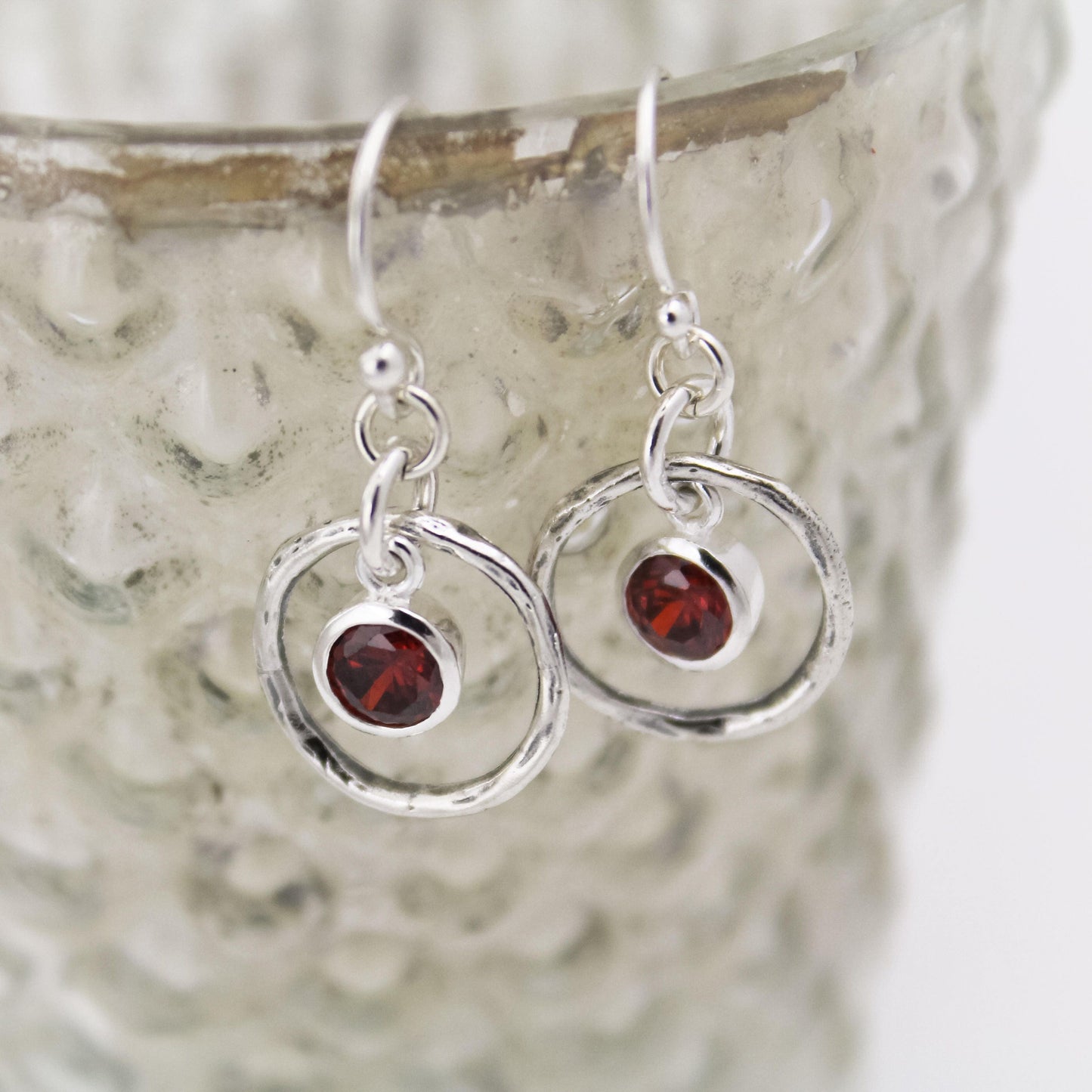 January Birthstone Earrings, Garnet Jewelry, January Birthday Gift, January Birthstone Jewelry, January Earrings, Sterling Silver Garnet
