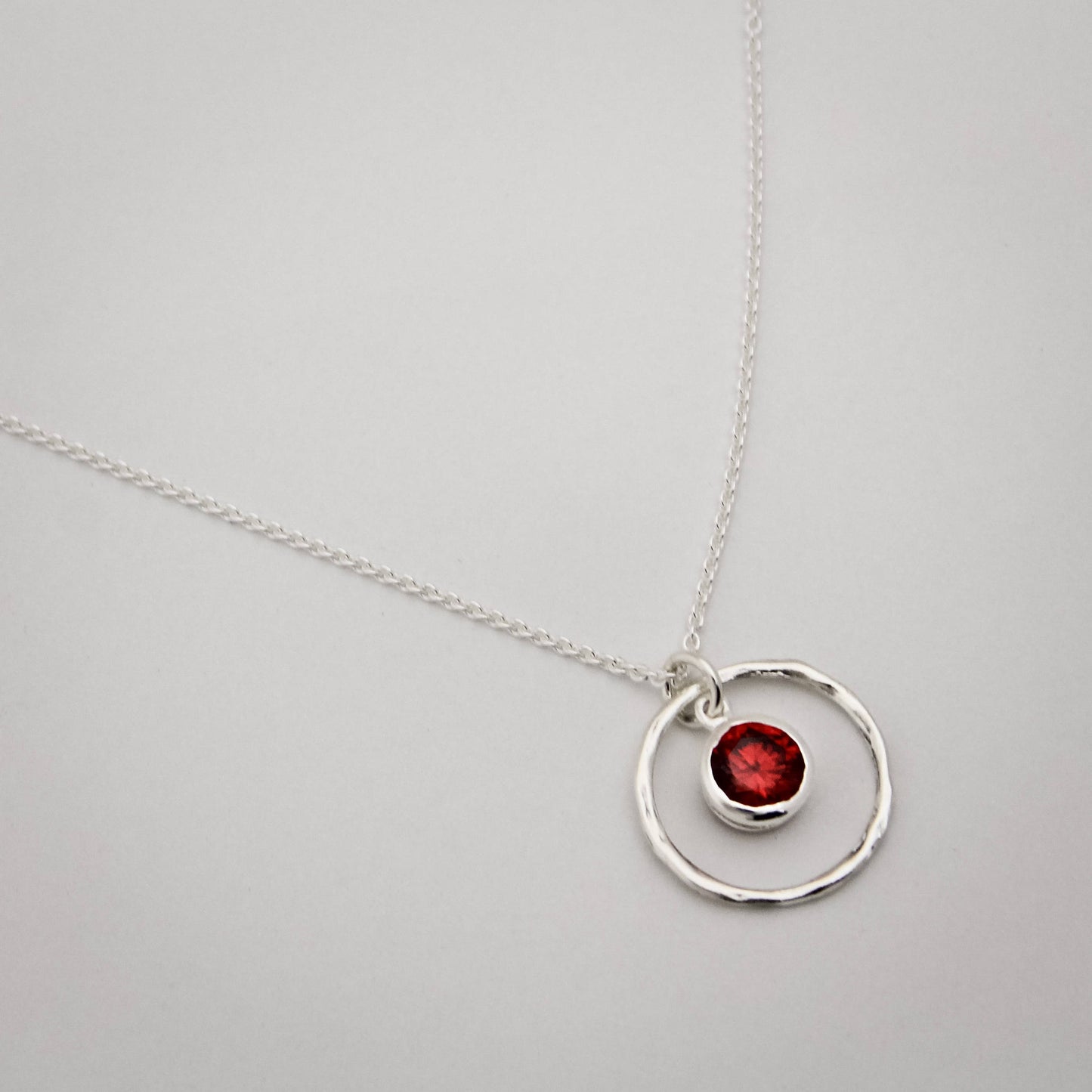 January Birthstone Necklace, Garnet Jewelry, January Birthday Gift, January Birthstone Jewelry, January Necklace, Sterling Silver Garnet