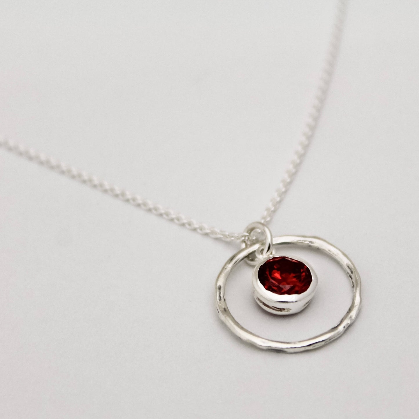 January Birthstone Necklace, Garnet Jewelry, January Birthday Gift, January Birthstone Jewelry, January Necklace, Sterling Silver Garnet
