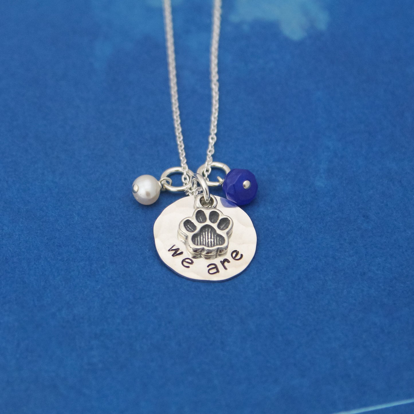 We Are Necklace, Penn State Necklace, Nittany Lions Gift, PSU Grad Gift, Graduation Gift for Penn State, Hand Stamped Jewelry