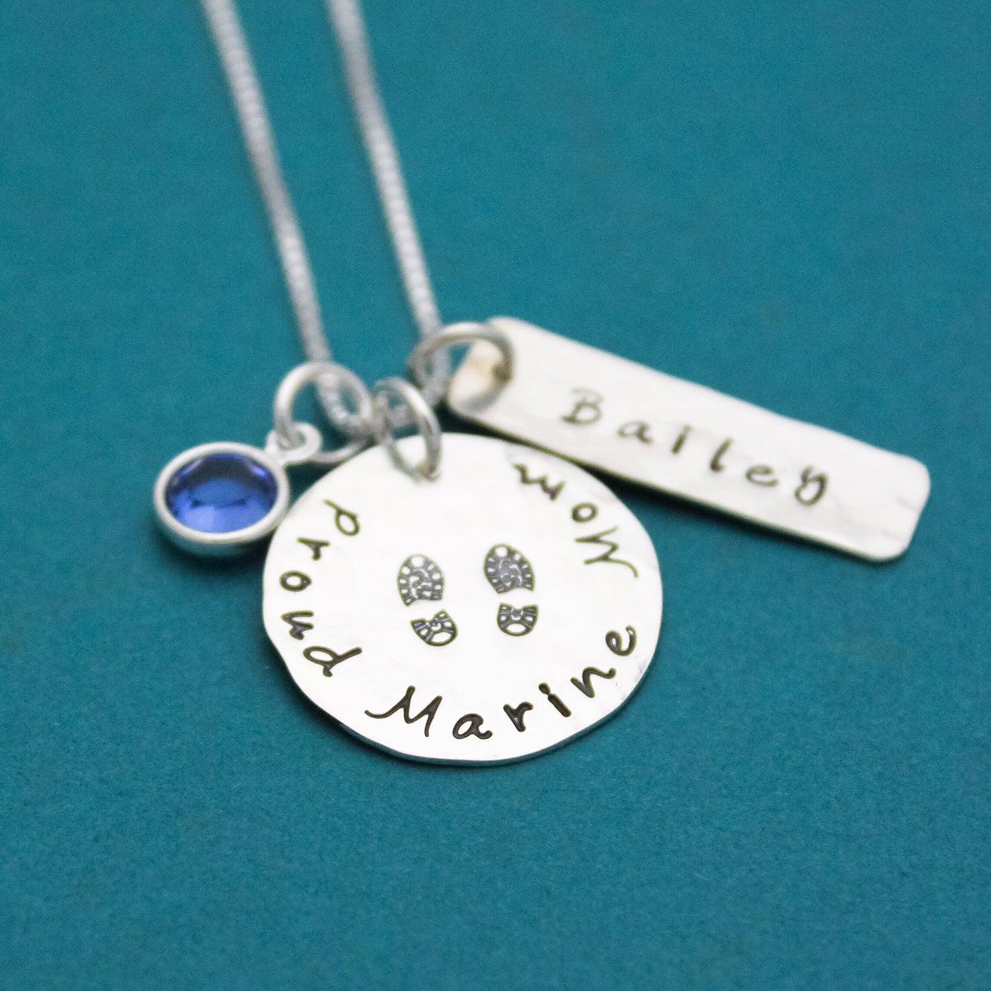 Proud Marine Mom Necklace, Marine Mom Jewelry, Marine Mom Gift, Marines Wife Jewelry, Marine Deployment, Personalized Marine Mom Necklace