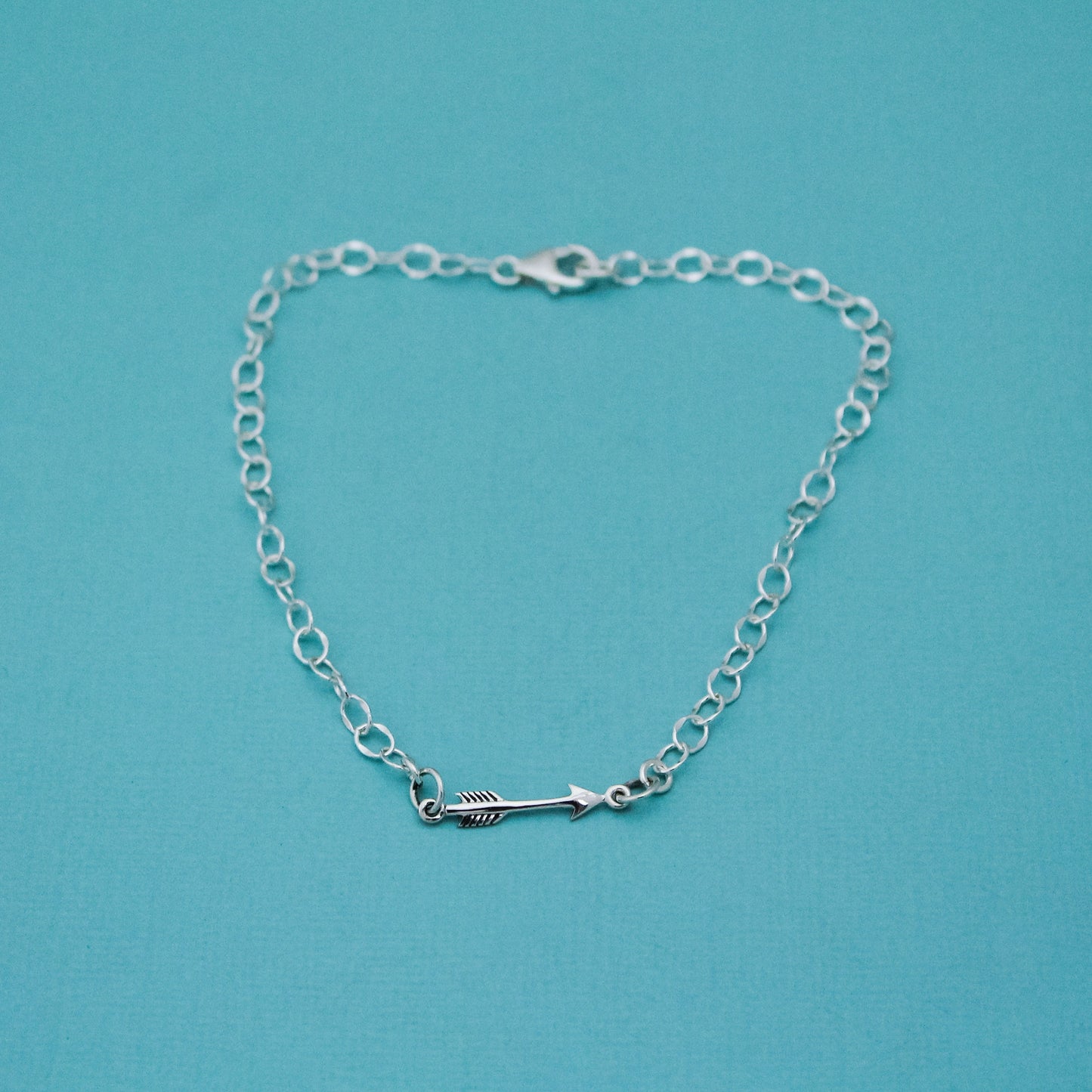 Arrow Anklet, Follow Your Arrow Anklet, Birthday Gift, Arrow Jewelry, Sterling Silver Anklet, Gifts for Her, Summer Cruise Jewelry