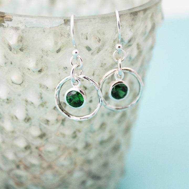 May Birthstone Earrings, Emerald Jewelry, May Birthday Gift, May Birthstone Jewelry, May Earrings, Sterling Silver Emerald