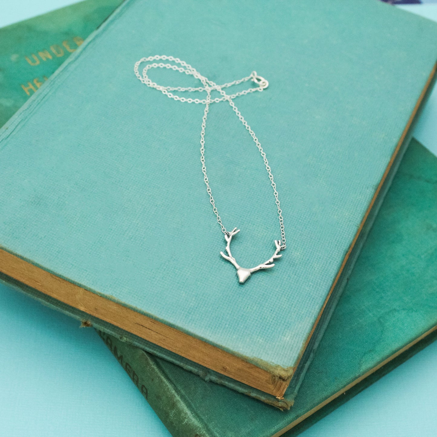 Oh Deer Antler Bar Necklace in Sterling Silver