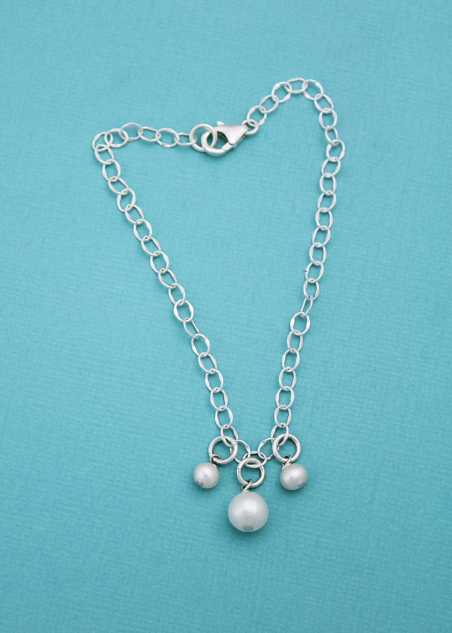 Pearl Drop Anklet, June Birthday Gift, Birthstone Jewelry, Pearl Jewelry, Sterling Silver Anklet, Gifts for Her, Summer Cruise Jewelry