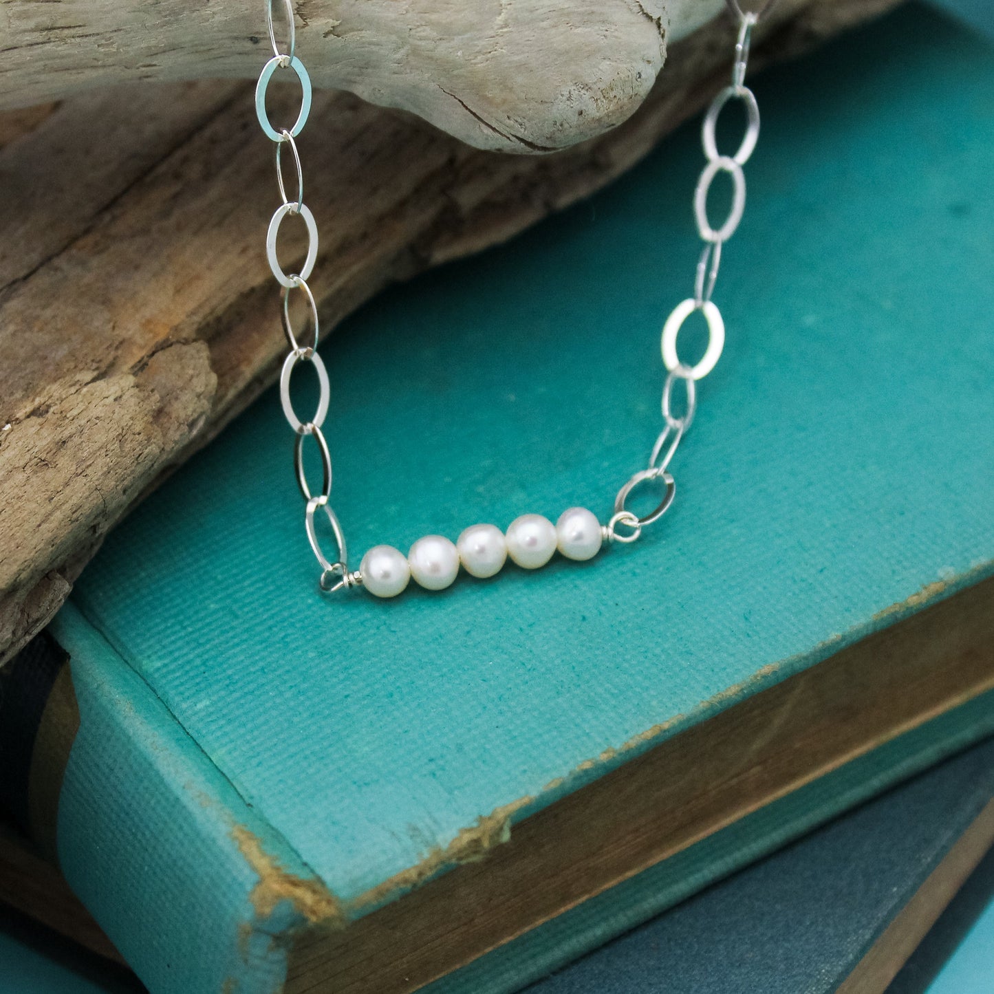 Pearl Bar Anklet, June Birthday Gift, Birthstone Jewelry, Pearl Jewelry, Sterling Silver Anklet, Gifts for Her, Summer Cruise Jewelry