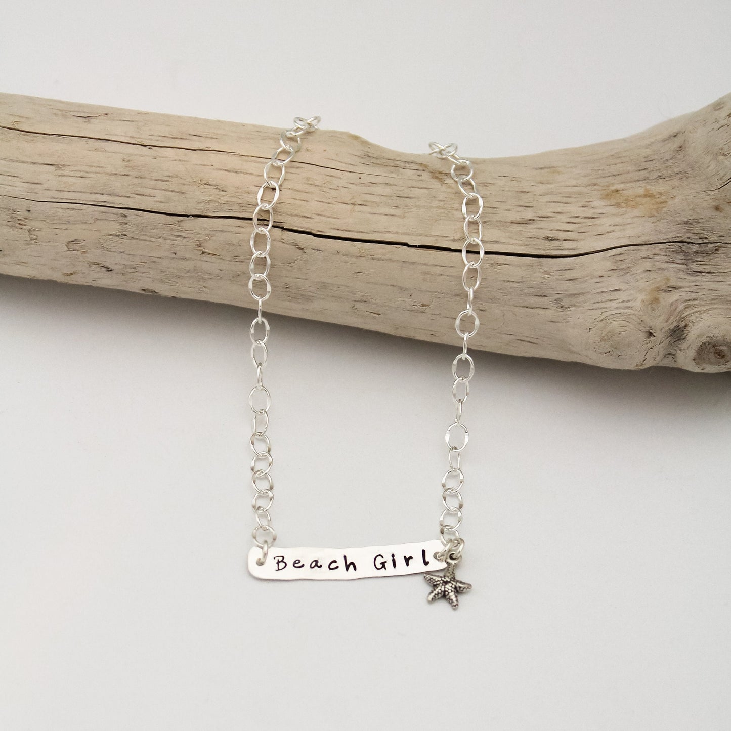 Beach Girl Starfish Anklet, Sterling Silver Starfish Anklet, Starfish Ankle Bracelet, Bridesmaid gift, Beach Wedding, Gifts for Her