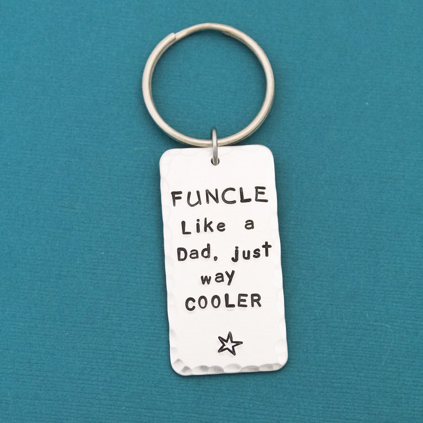 Funcle Uncle Keychain, Personalized Key Chain, Gifts for Uncle, Gifts for Him, Handstamped, Personalized Gift, Uncle Gift
