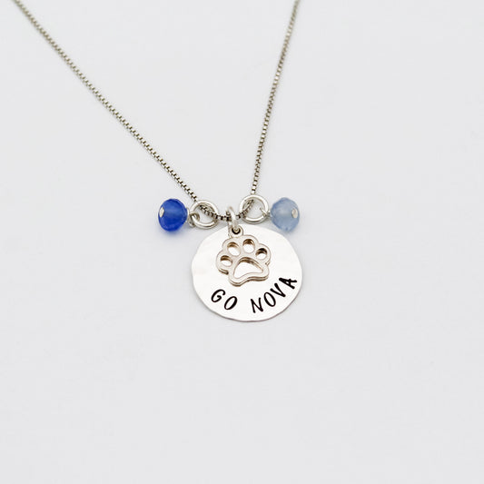Villanova University Necklace, Go Nova Jewelry, Villanova Wildcats Necklace, Going Away College Gift, Villanova Grad Gift, Go Nova Necklace
