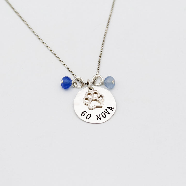Villanova University Necklace, Go Nova Jewelry, Villanova Wildcats Necklace, Going Away College Gift, Villanova Grad Gift, Go Nova Necklace