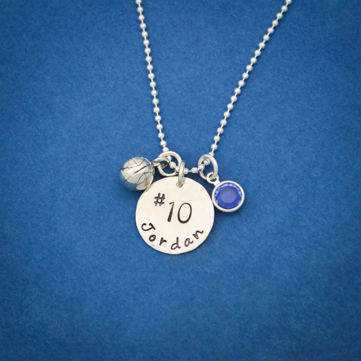 Personalized Basketball Charm Necklace, Basketball Sports Necklace, Basketball Senior Gift Jewelry, Team Sport Jewelry, Basketball Team Gift