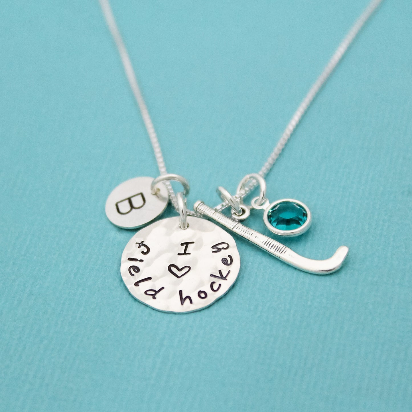 Field Hockey Necklace, Personalized Field Hockey Necklace, Field Hockey Team Jewelry, Field Hockey Gift, I Love Field Hockey Player Gift