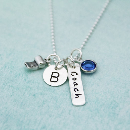 Coach Necklace, Personalized Coach Jewelry, Physical Education Teacher Necklace, Gym Teacher Gift, Whistle Necklace, Coaching Gift