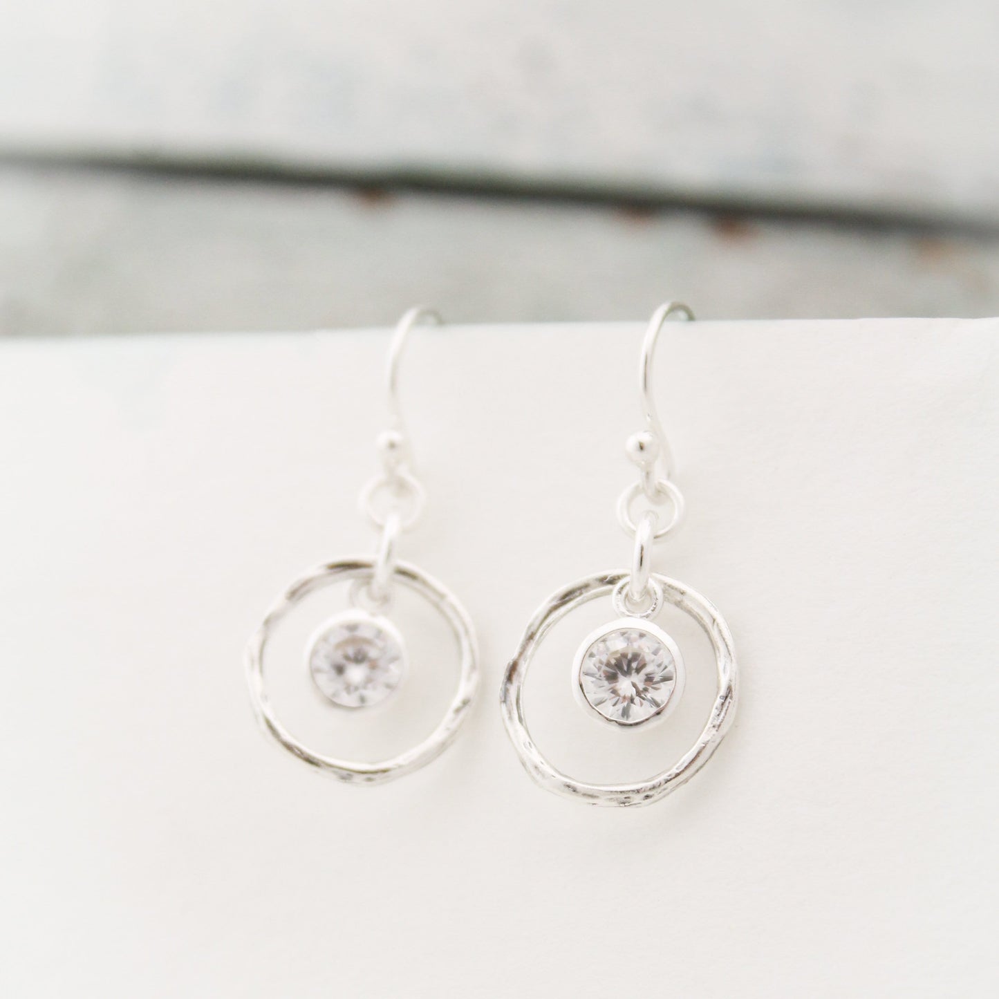 April Birthstone Earrings, Clear Quartz Jewelry, April Birthday Gift, April Birthstone Jewelry, April Quartz Earrings, Sterling Silver