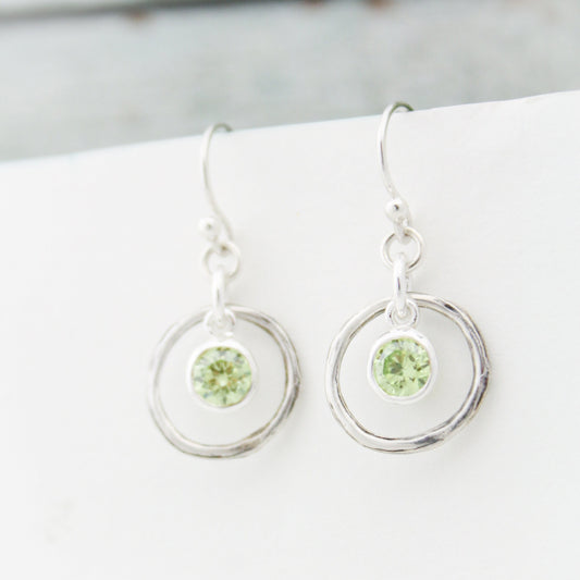 August Birthstone Earrings, Peridot Jewelry, August Birthday Gift, August Birthstone Jewelry, August Peridot Earrings, Sterling Silver