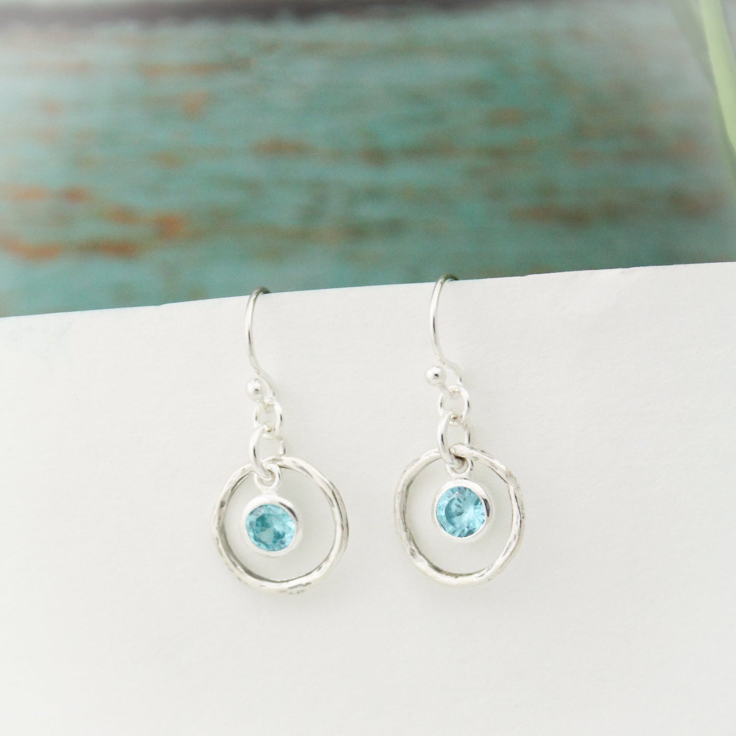 March Birthstone Earrings, Blue Aquamarine Jewelry, March Birthday Gift, March Birthstone Jewelry, Aquamarine Earrings, Sterling Silver