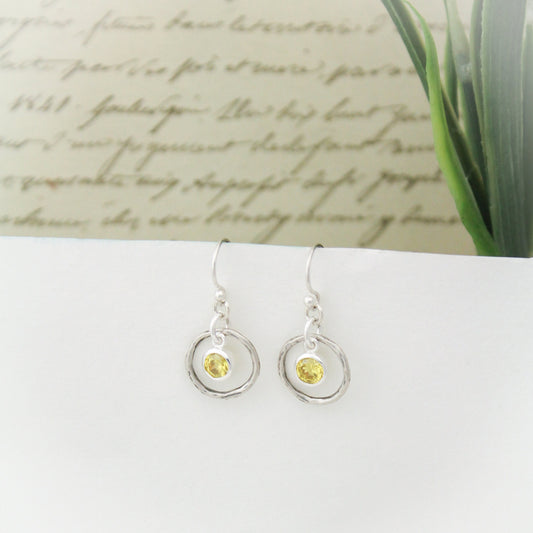 November Birthstone Earrings, Yellow Topaz Jewelry, November Birthday Gift, November Birthstone Jewelry, November Yellow Topaz Earrings