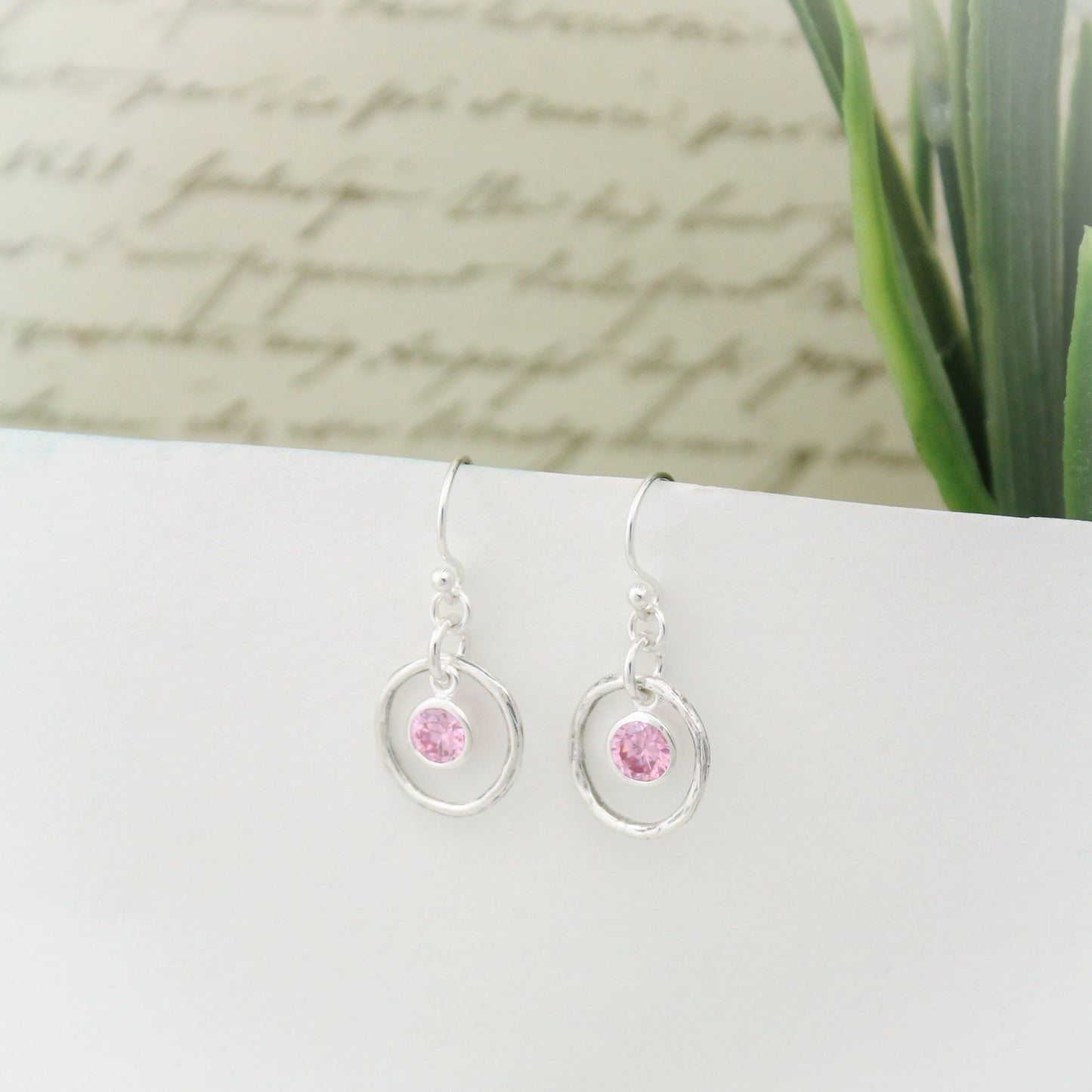 October Birthstone Earrings, Pink Tourmaline Jewelry, October Birthday Gift, October Birthstone Jewelry, October Pink Tourmaline Earrings