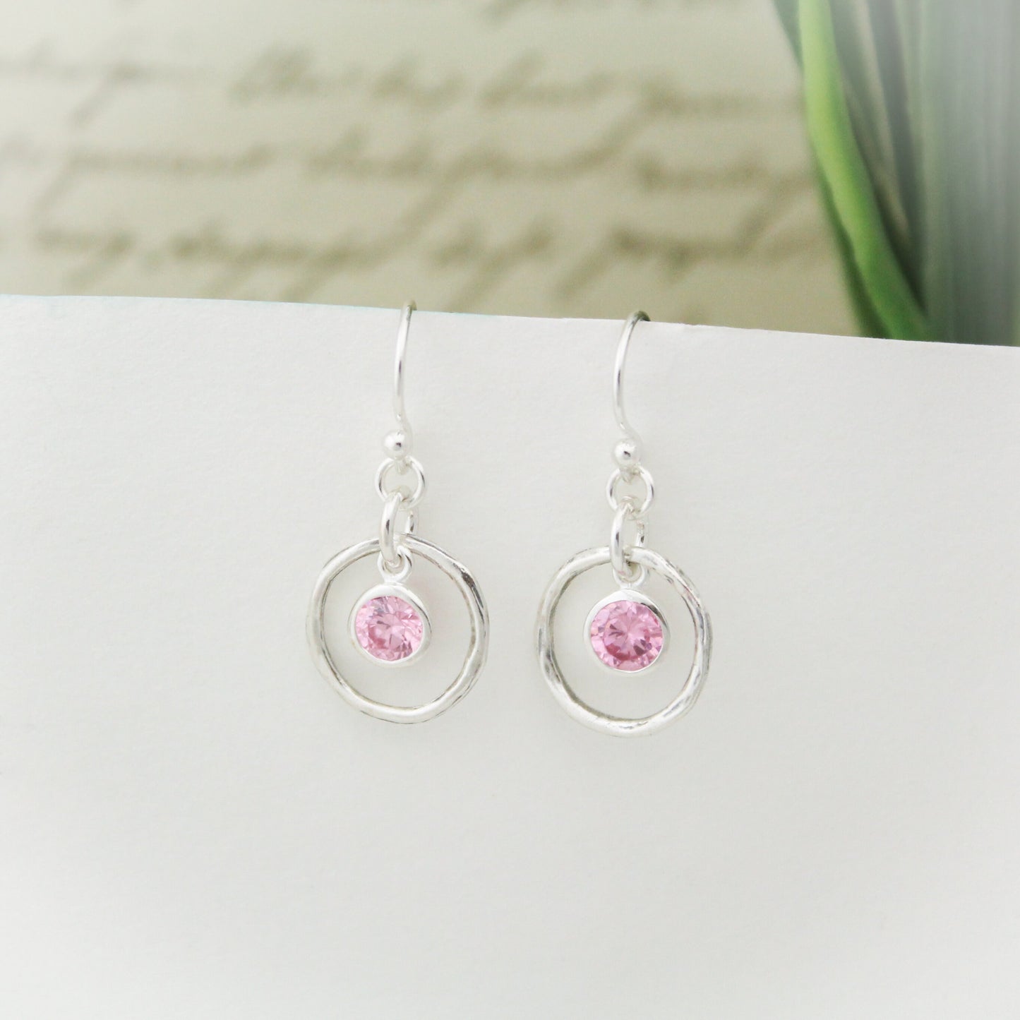 October Birthstone Earrings, Pink Tourmaline Jewelry, October Birthday Gift, October Birthstone Jewelry, October Pink Tourmaline Earrings