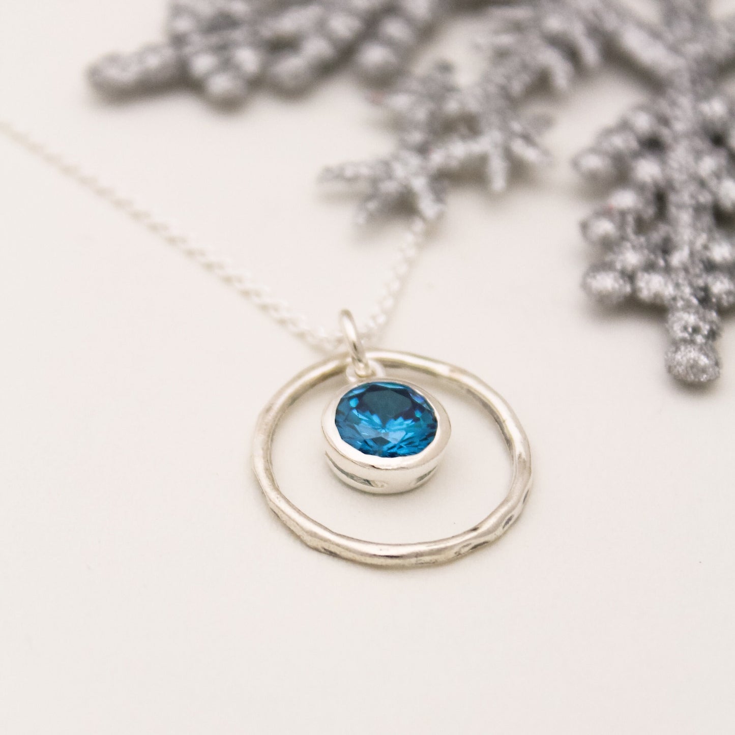 December Birthstone Necklace, Blue Topaz Jewelry, December Birthday Gift, December Birthstone Jewelry, December Necklace, Sterling Silver