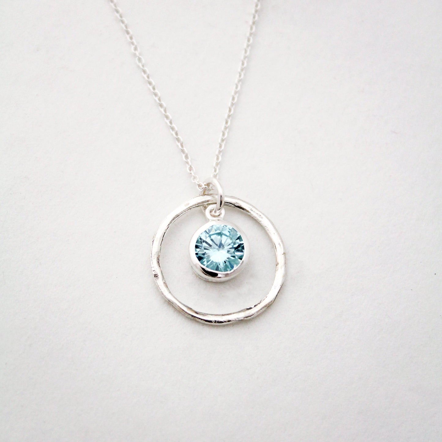 March Birthstone Necklace, Aquamarine Jewelry, March Birthday Gift, March Birthstone Jewelry, March Aquamarine Necklace, Sterling Silver