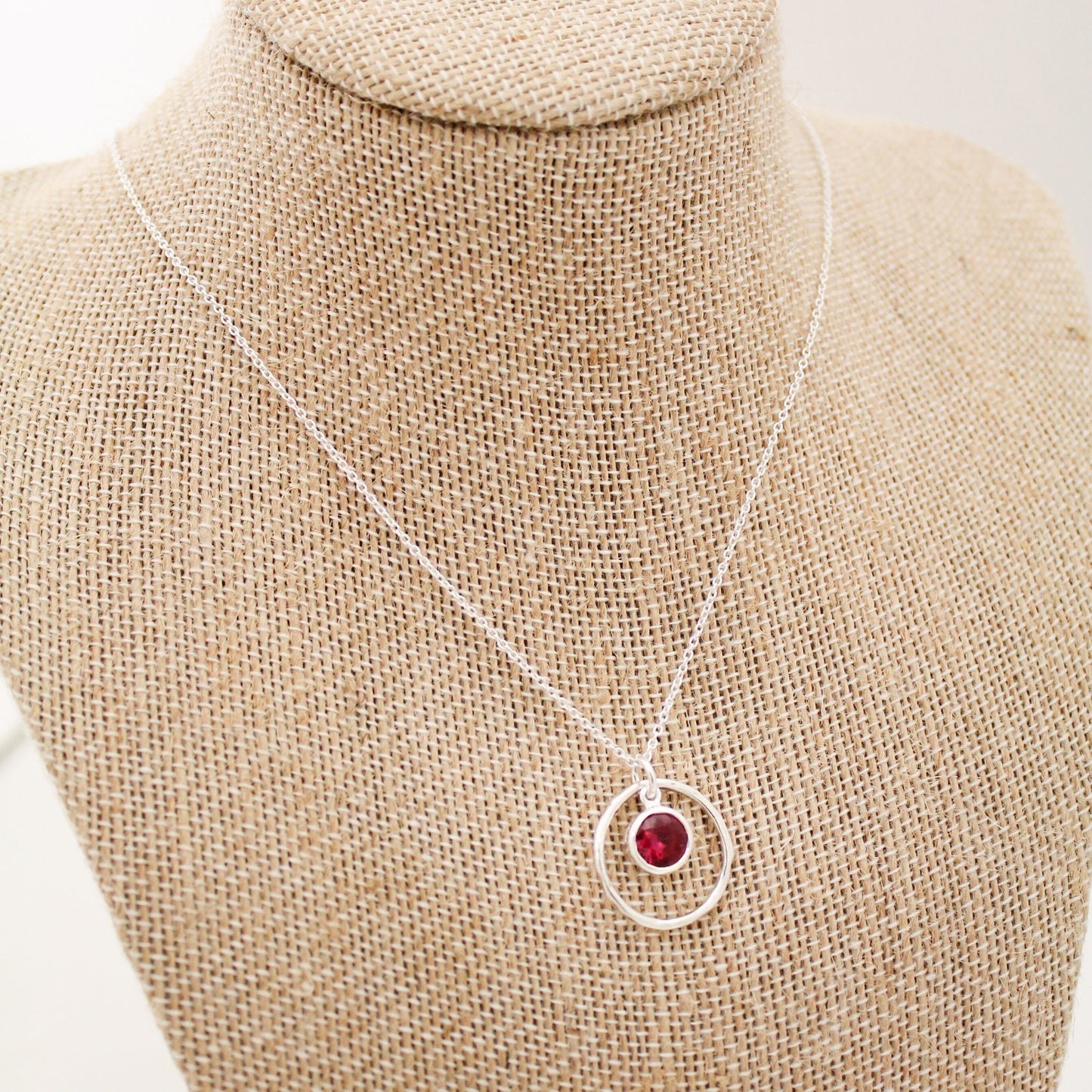 July Birthstone Necklace, July Ruby Jewelry, July Birthday Gift, July Birthstone Jewelry, July Ruby Necklace, Sterling Silver Ruby Jewelry