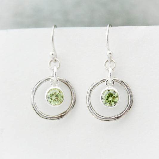 August Birthstone Earrings, Peridot Jewelry, August Birthday Gift, August Birthstone Jewelry, August Peridot Earrings, Sterling Silver