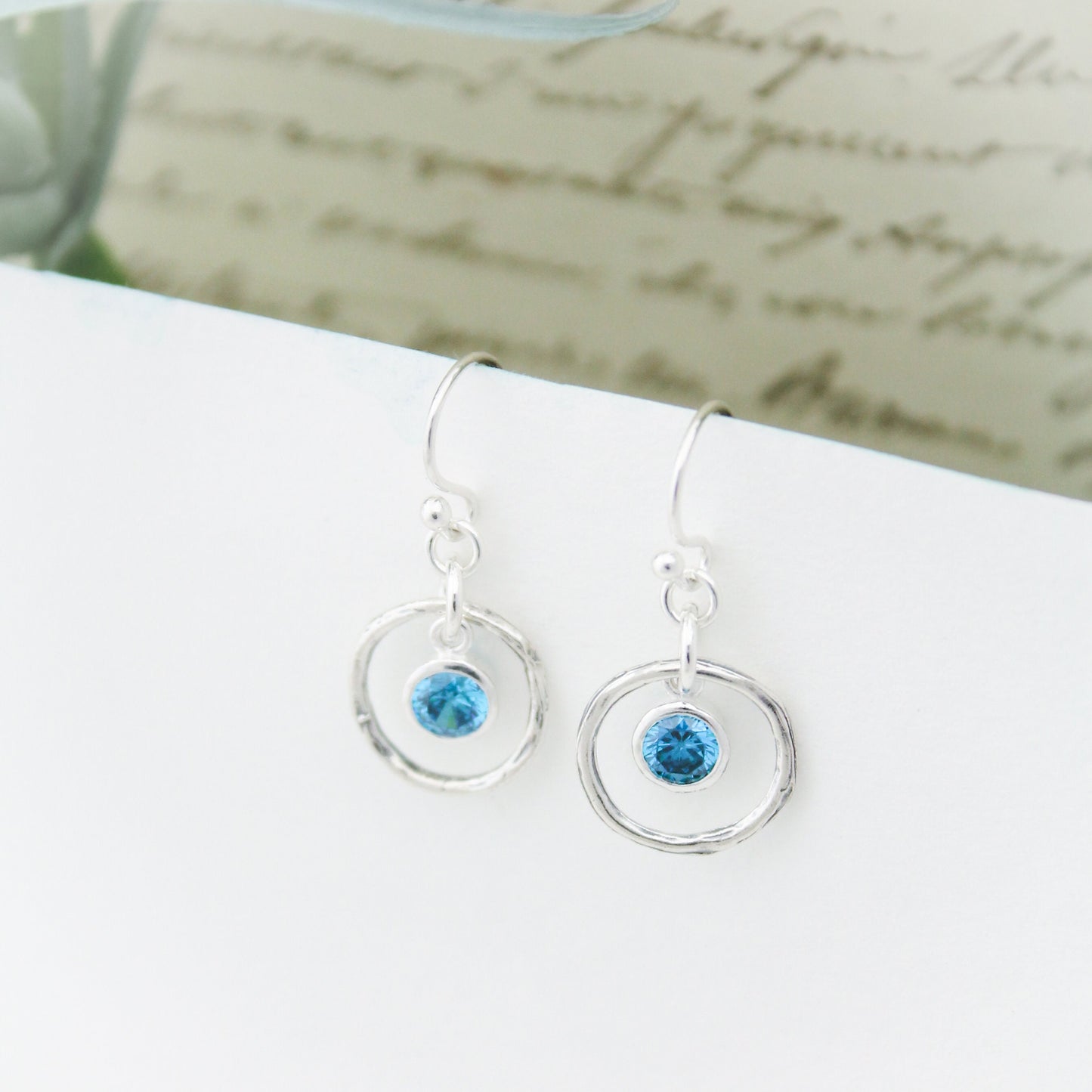 December Birthstone Earrings, Blue Topaz Jewelry, December Birthday Gift, December Birthstone Jewelry, December Silver Blue Topaz Earrings