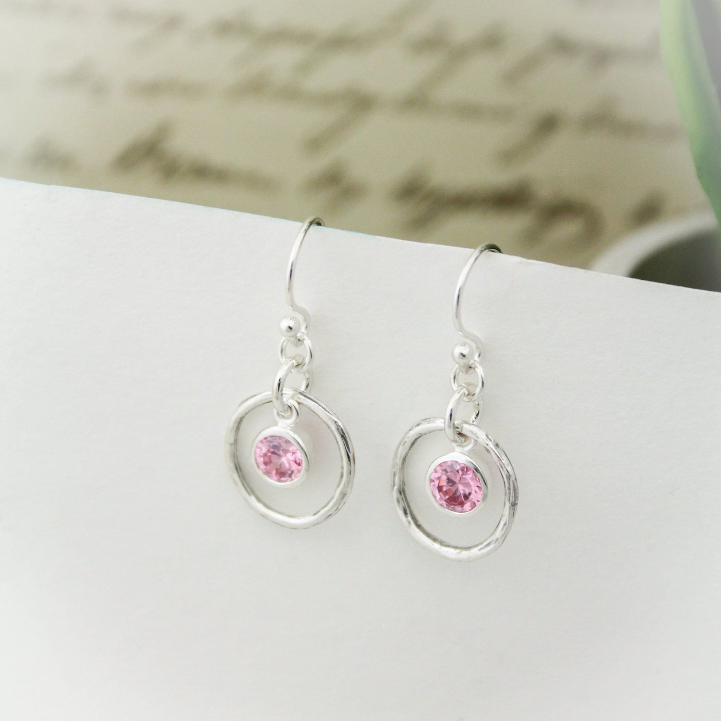 October Birthstone Earrings, Pink Tourmaline Jewelry, October Birthday Gift, October Birthstone Jewelry, October Pink Tourmaline Earrings