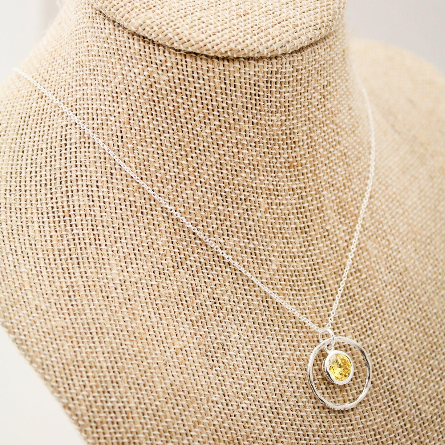 November Birthstone Necklace, November Yellow Topaz Jewelry, November Birthday Gift, November Birthstone Jewelry, Sterling Silver Necklace