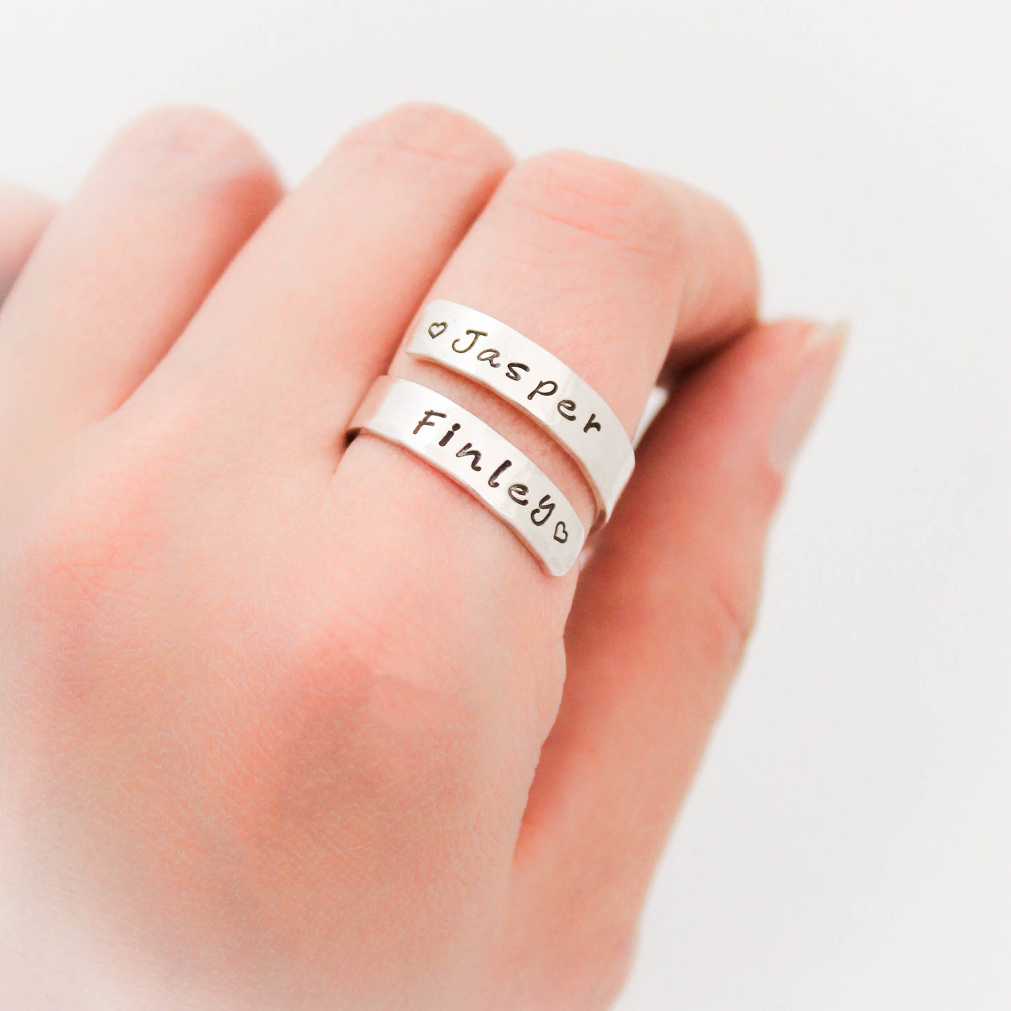 Personalized Wrap Ring, Silver Wrap Ring, Sterling Silver Wrap Ring, Personalized Ring, Gifts for Her, Customized Ring, Engraved Ring